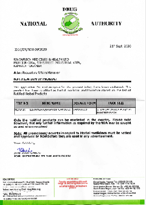 Announcement on Lianhua Qingwen capsule obtaining Uganda plant medicine registration certificate